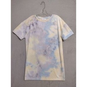 Elodie Tie Dye Crew Neck Women's T-Shirt Dress Short Sleeve Size M